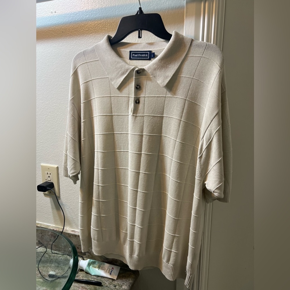 Paul Frederick knit polo silk